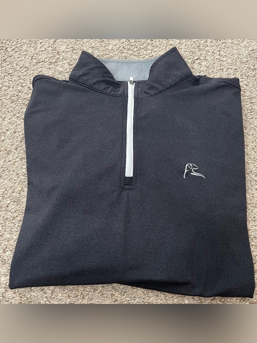 Rhoback Men's Black Quarter-Zip Performance Pullover Size Medium